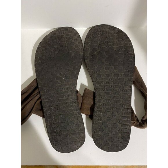 Sanuk Womens Size 9 Brown Yoga Sling Sandals Made In China - Picture 7 of 7